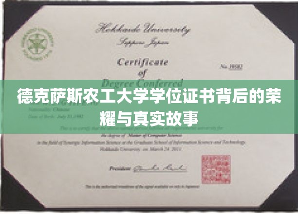 德克萨斯农工大学学位证书，探寻荣耀背后的真实传奇