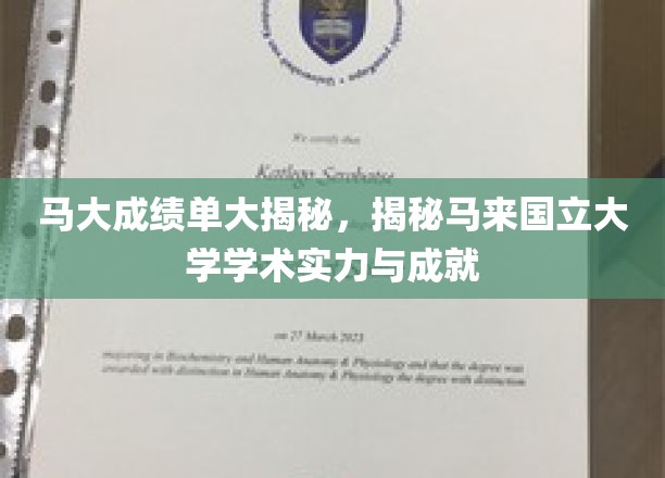马来国立大学，揭秘学术精英的卓越成绩与辉煌成就
