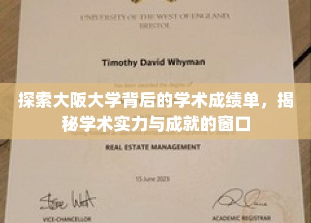 揭开大阪大学学术辉煌之谜，一窥顶尖学术实力与卓越成就的奥秘